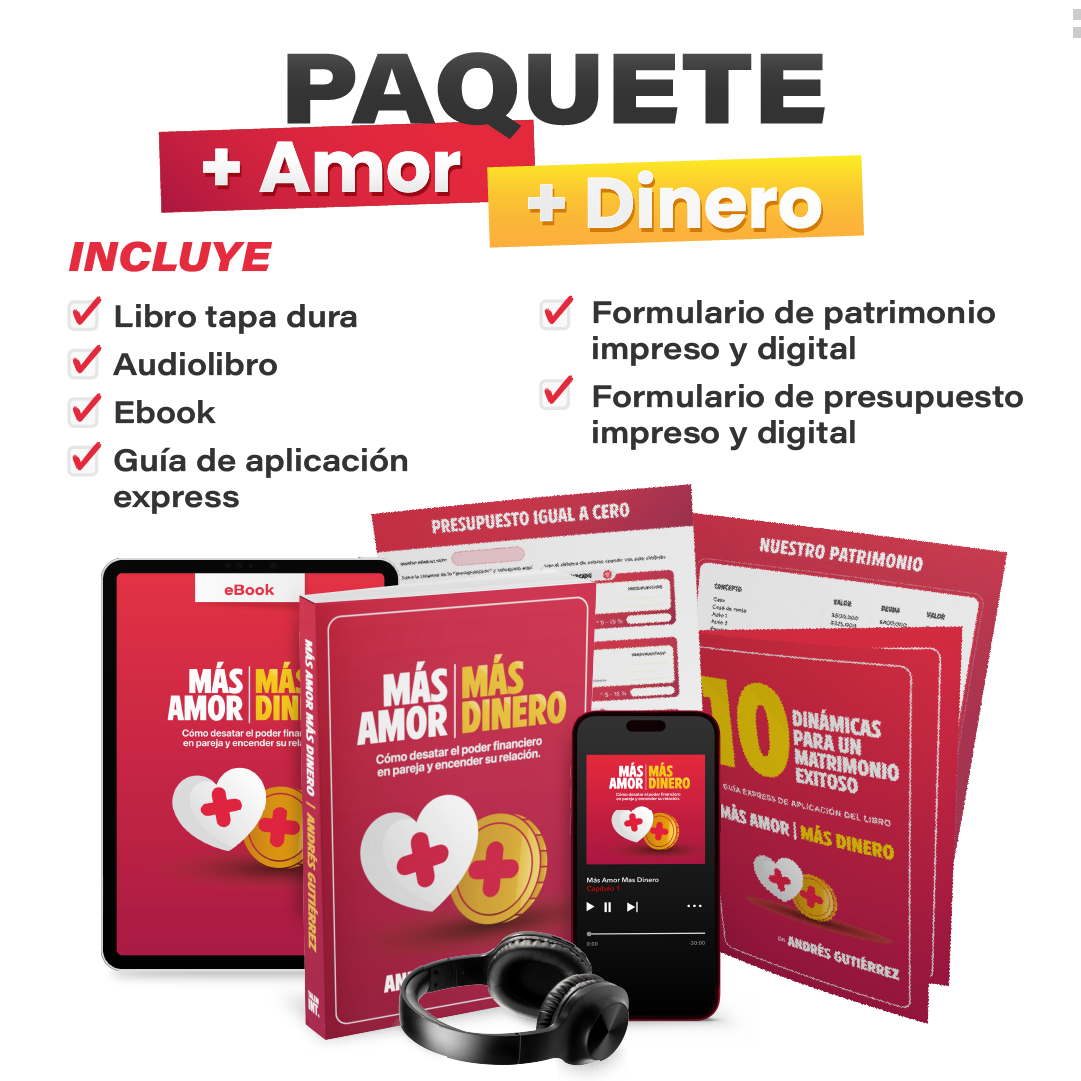 Paquete Lanzamiento del Nuevo Libro Más Amor Más Dinero