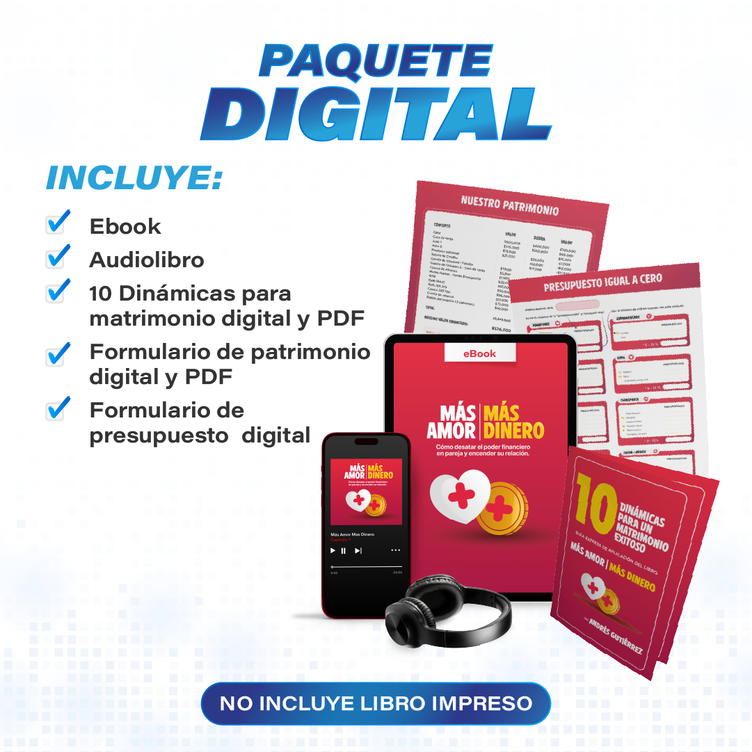 Paquete Lanzamiento Digital del Nuevo Libro Más Amor Más Dinero