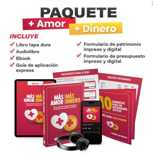 Paquete Lanzamiento del Nuevo Libro Más Amor Más Dinero